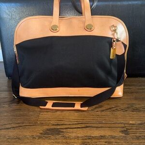 Black and Tan overnight tote  Bag